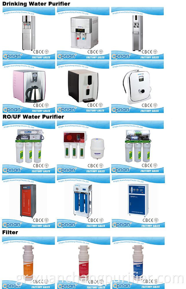 Opnan Made in China Exporter Δημοφιλή κατασκευαστής RO Water Filter